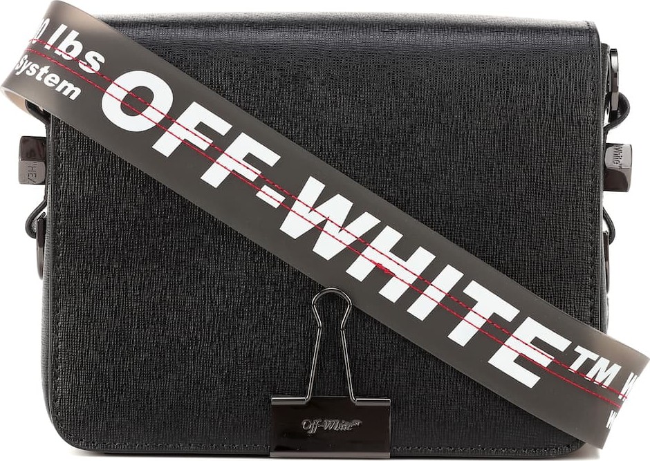 Off White Binder Clip leather shoulder bag