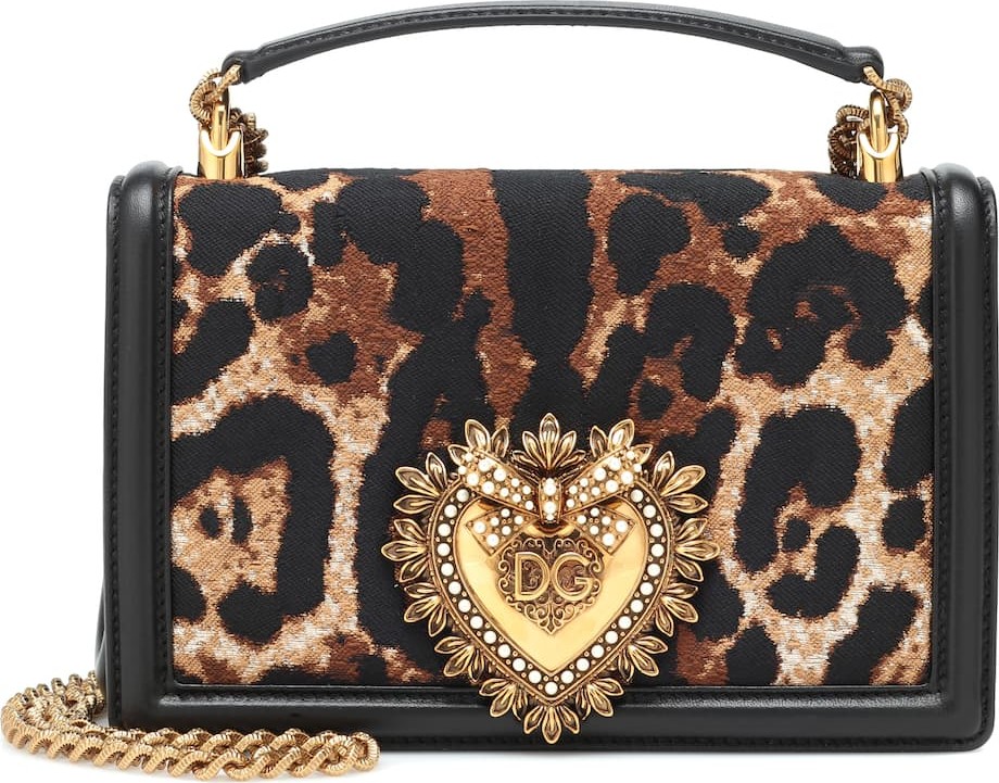 Dolce & Gabbana Devotion leopard shoulder bag