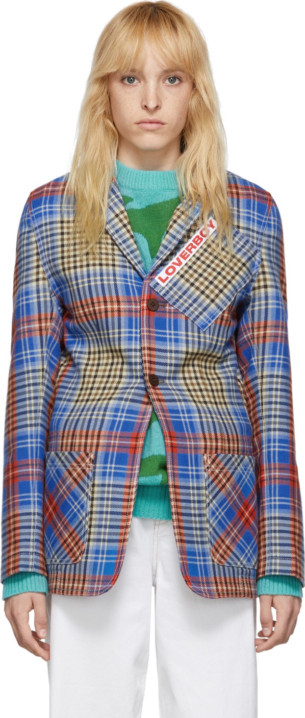 Charles Jeffrey Loverboy Blue Chore Blazer