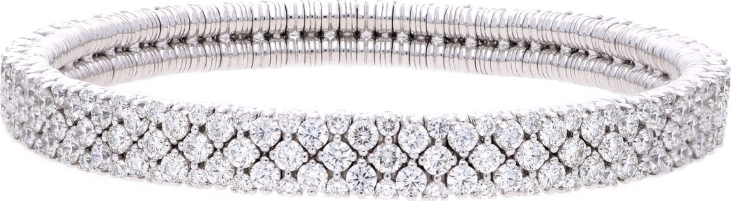 Roberto Demeglio CASHMERE 18k White Gold Diamond Stretch Bracelet