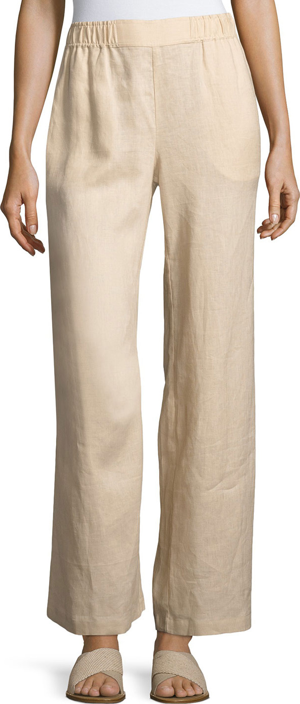Go Silk Linen Wide-Leg Pants