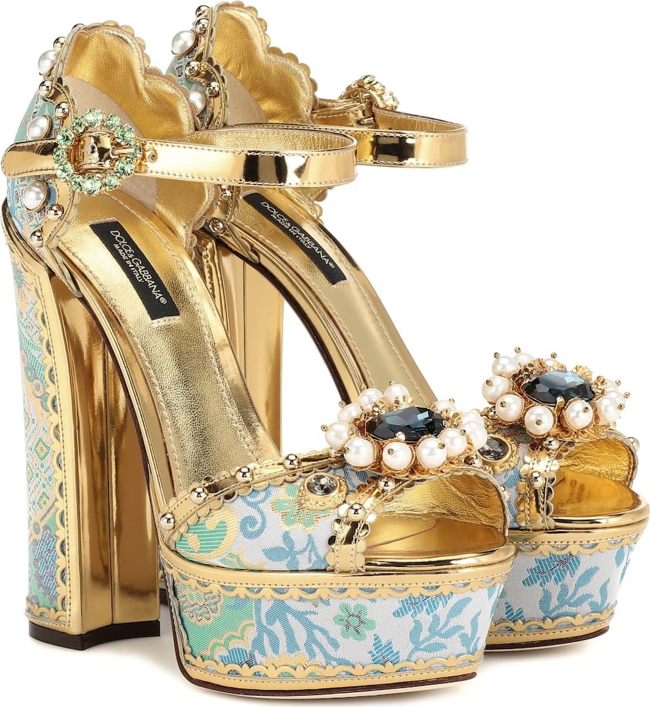 Dolce & Gabbana Embellished plateau sandals