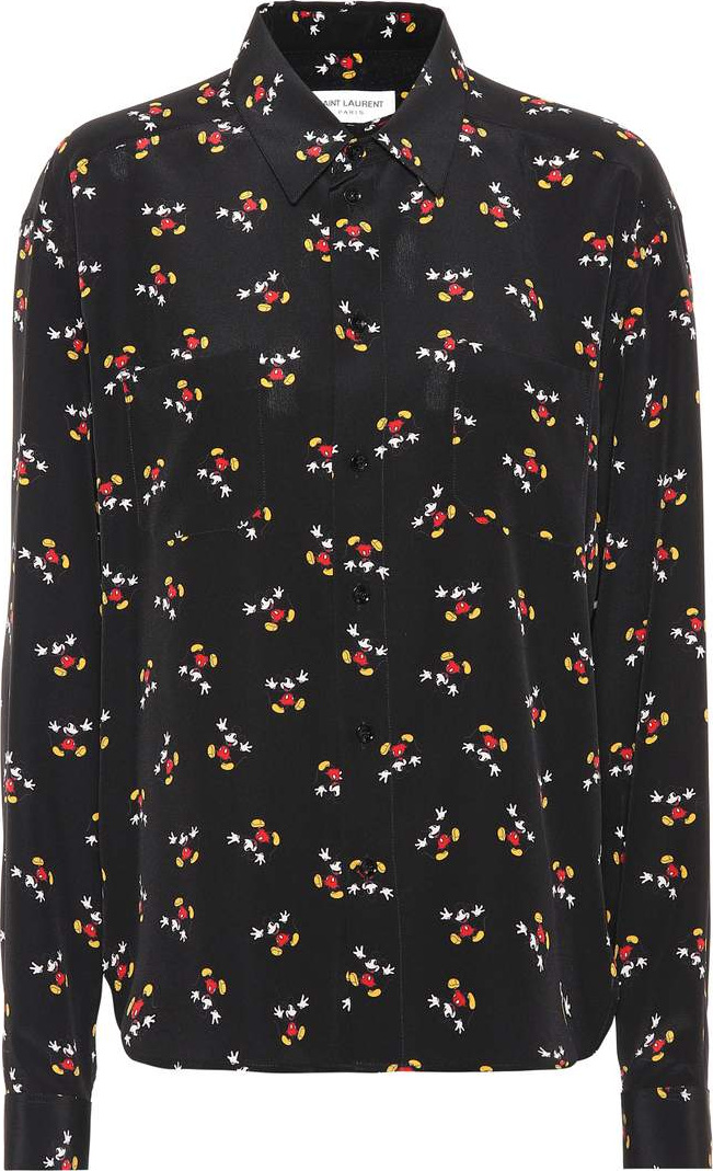 Saint Laurent Mickey Mouse silk shirt