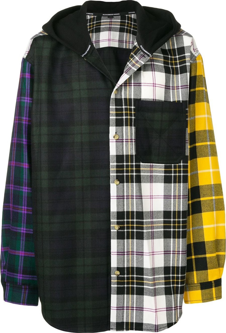 Alexander Wang Plaid Hooded shirt