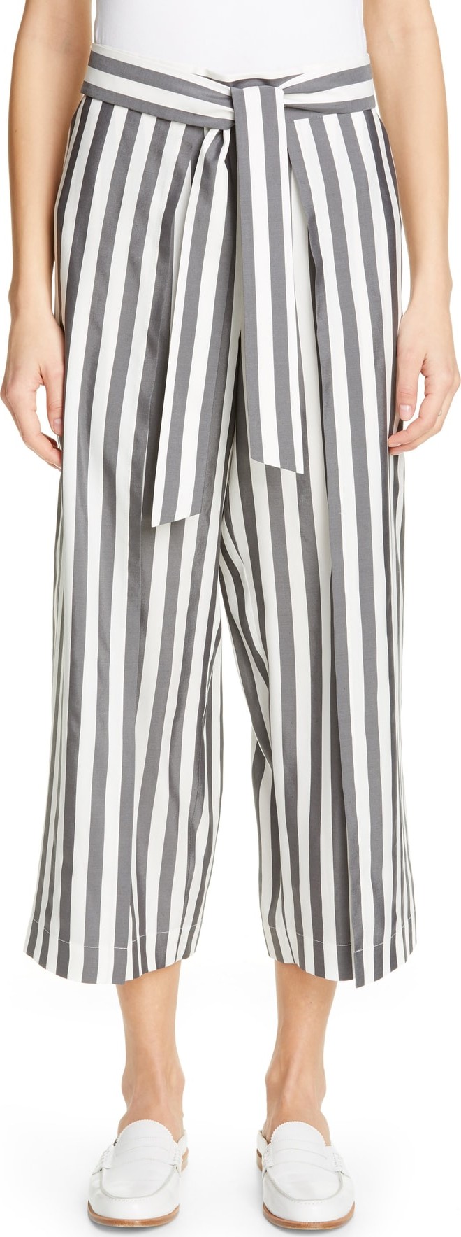 Lafayette 148 New York Skyline Wide Leg Crop Silk Pants