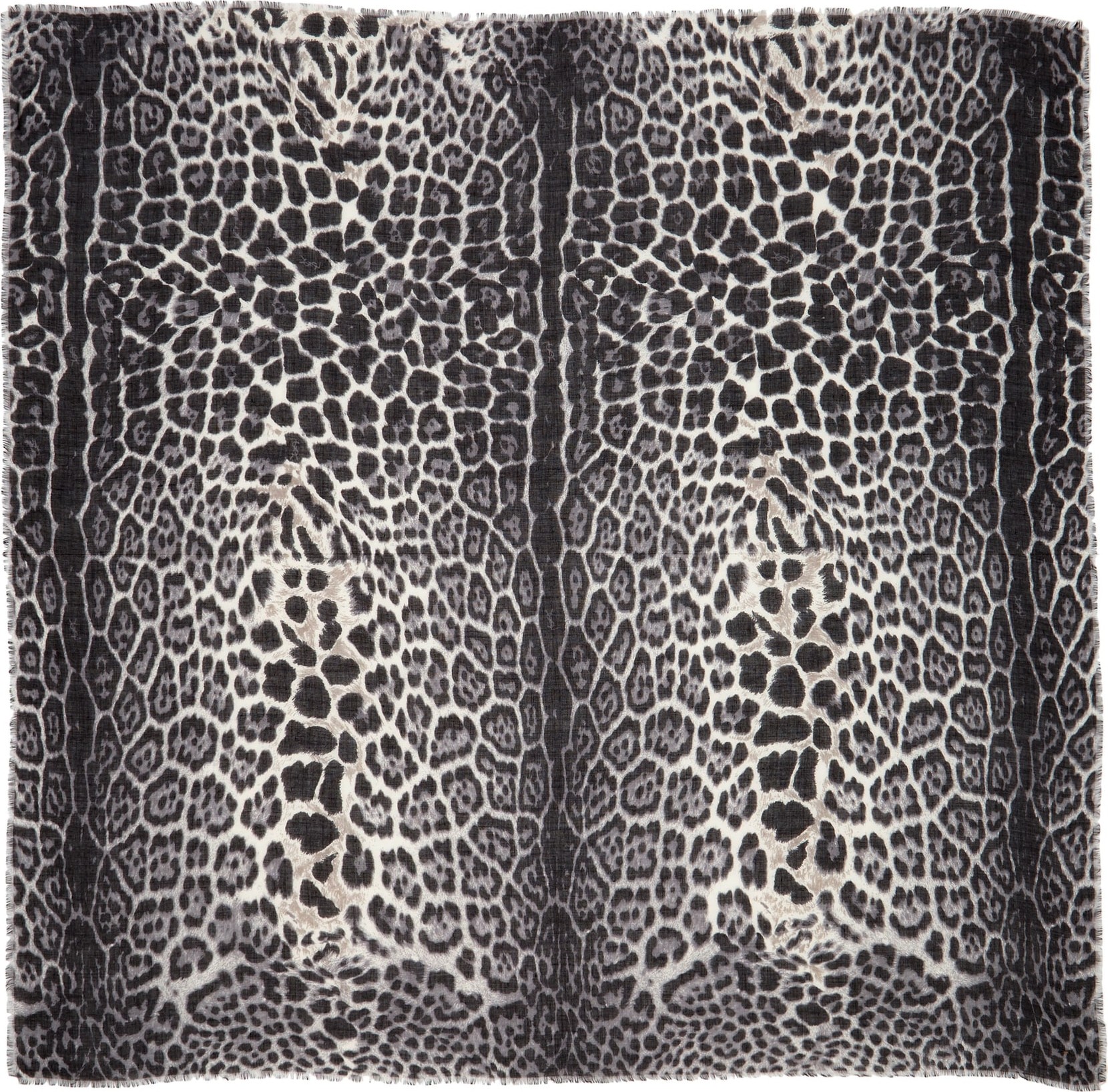 Saint Laurent Leopard Square Scarf