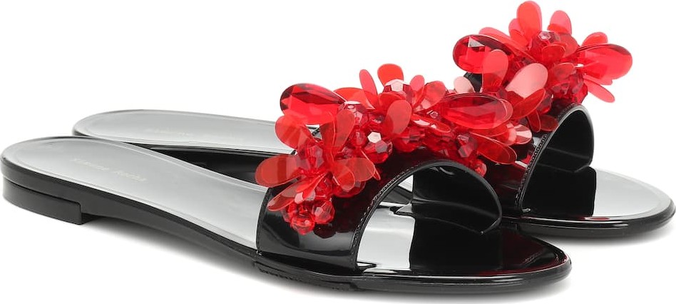 Simone Rocha Embellished rubber slides