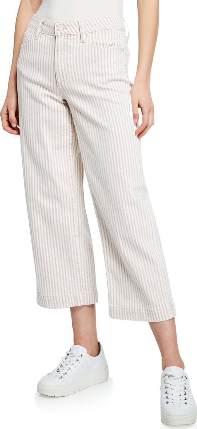 PAIGE Nellie Striped Cropped Culottes