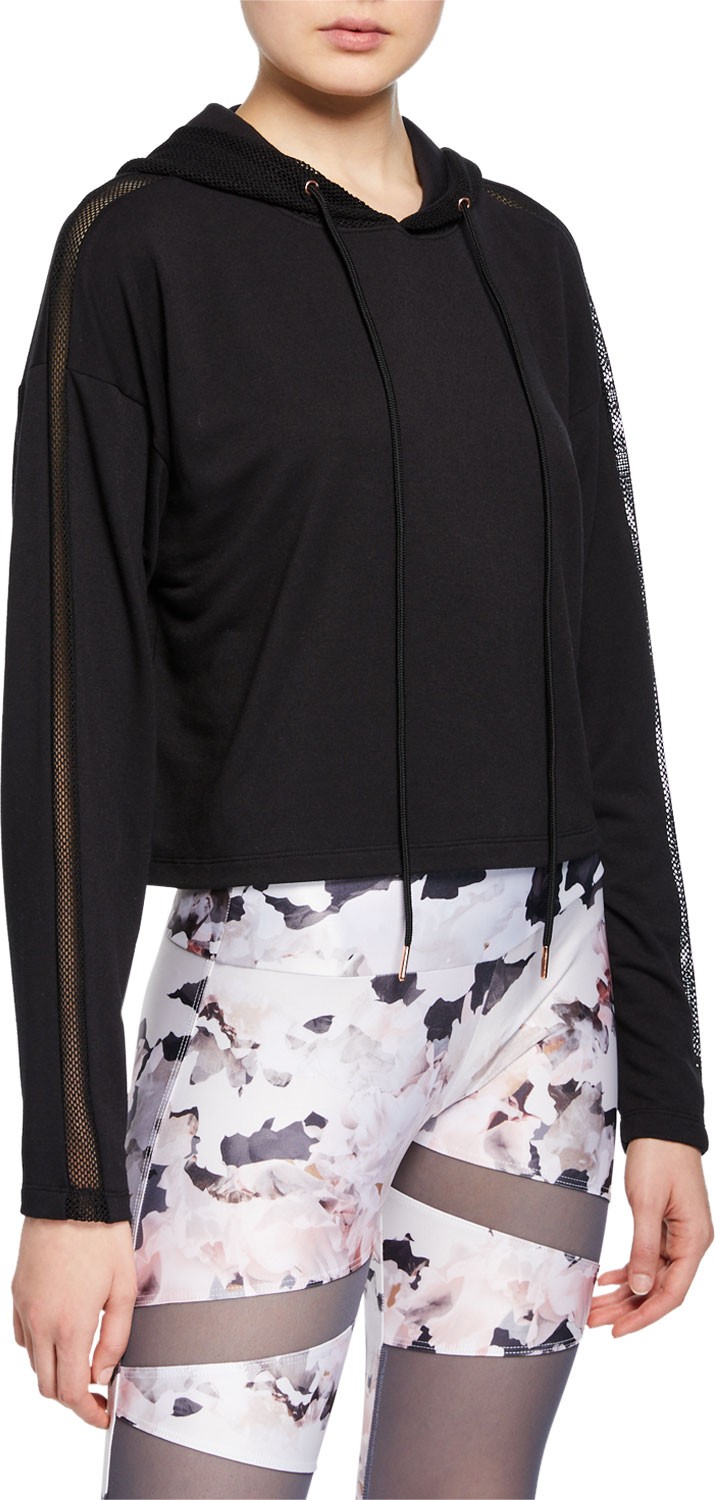 ONZIE Cropped Hoodie w/ Mesh Inserts