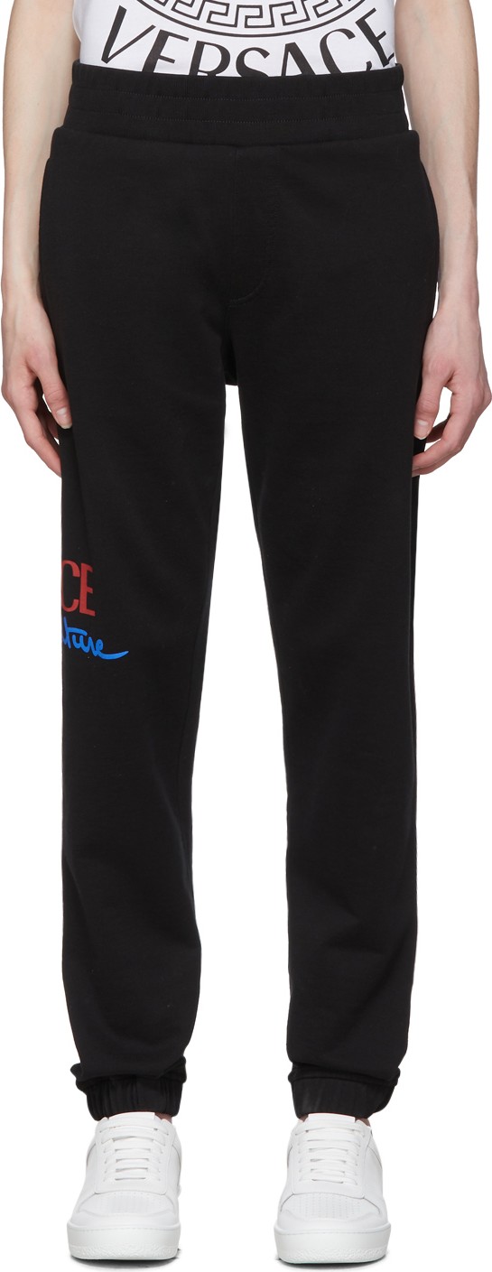 Versace Black 'Home Signature' Lounge Pants