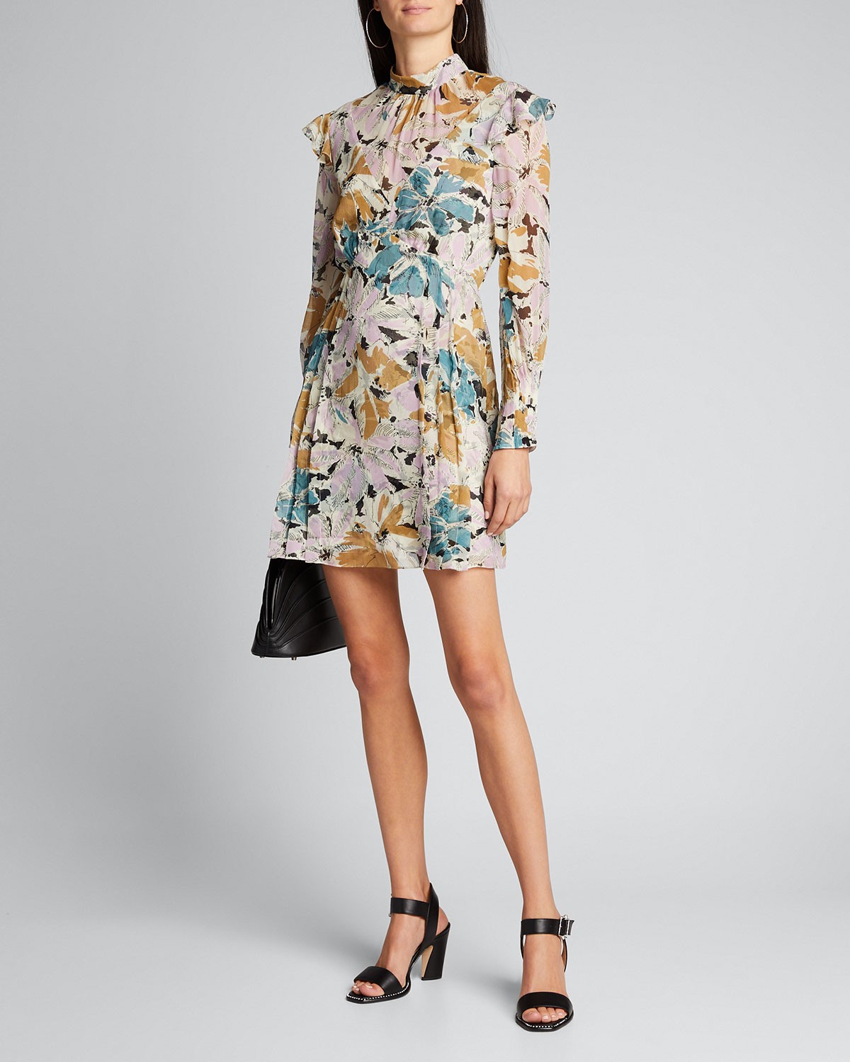 DIANE von FURSTENBERG Elinor Floral-Print High-Neck Dress