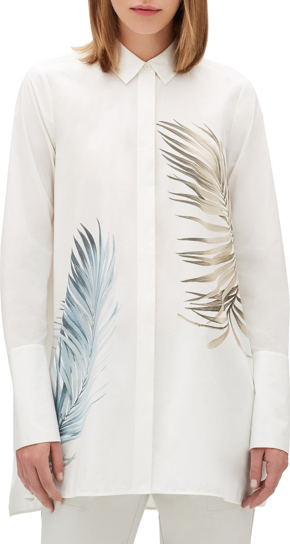 Lafayette 148 New York Porto Placed Palms Cotton Tunic