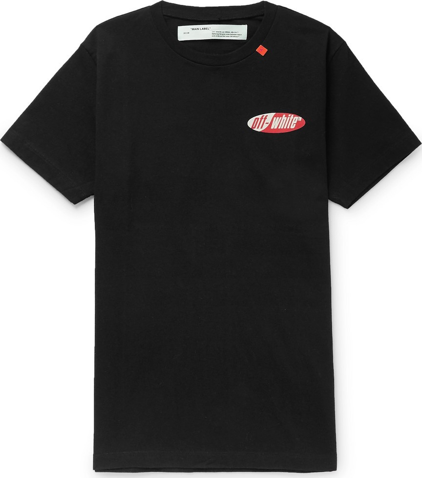 Off White Slim-Fit Logo-Print Cotton-Jersey T-shirt