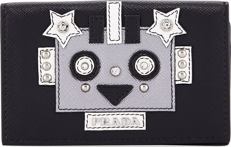 Prada Robot Saffiano Flap Card Case