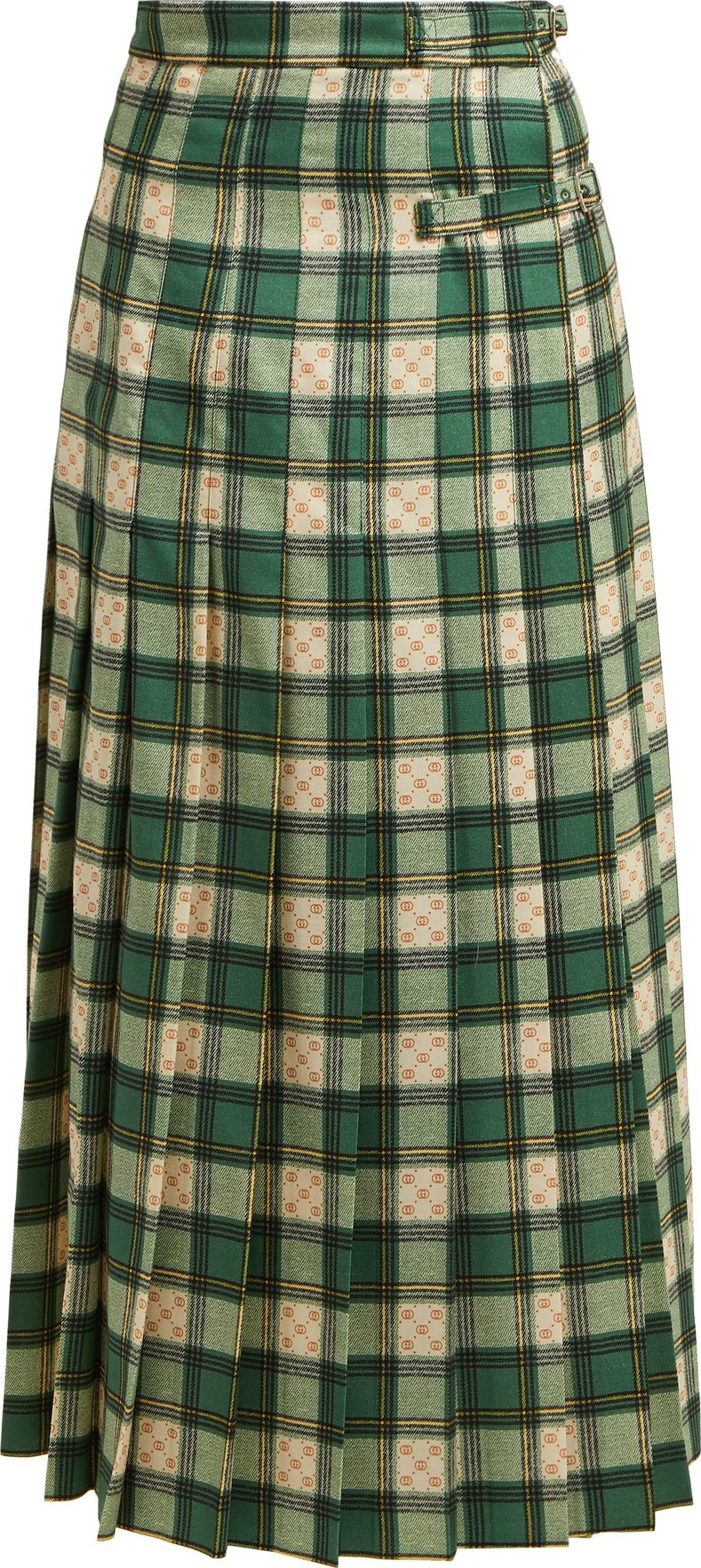 Gucci GG tartan wool maxi skirt