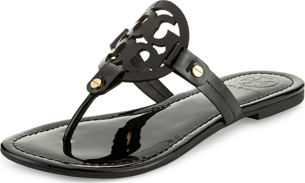 Tory Burch Miller Patent Logo Sandal