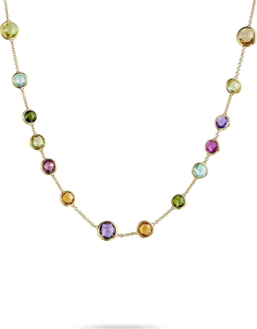 Marco Bicego Jaipur 18K Gold Mixed Semiprecious Stone Necklace, 17"