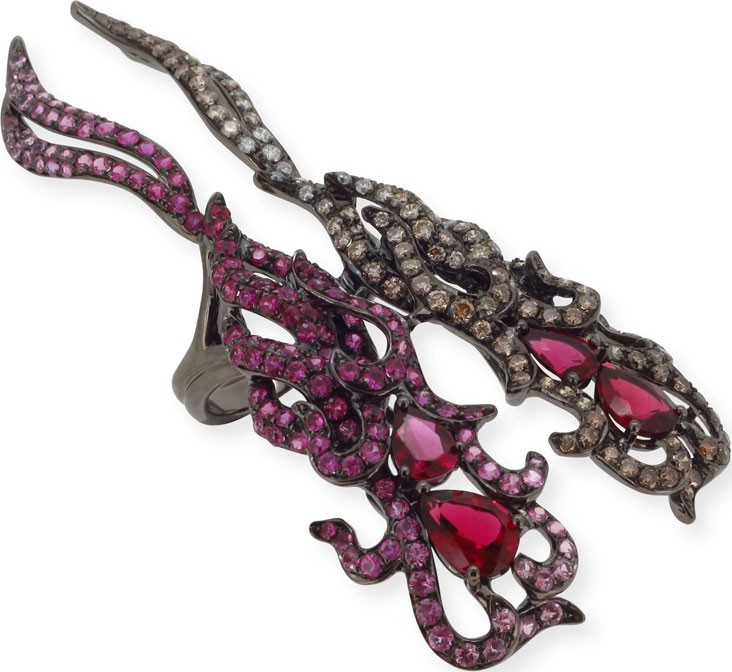 Wendy Yue 18k Pink & White Pave Ring