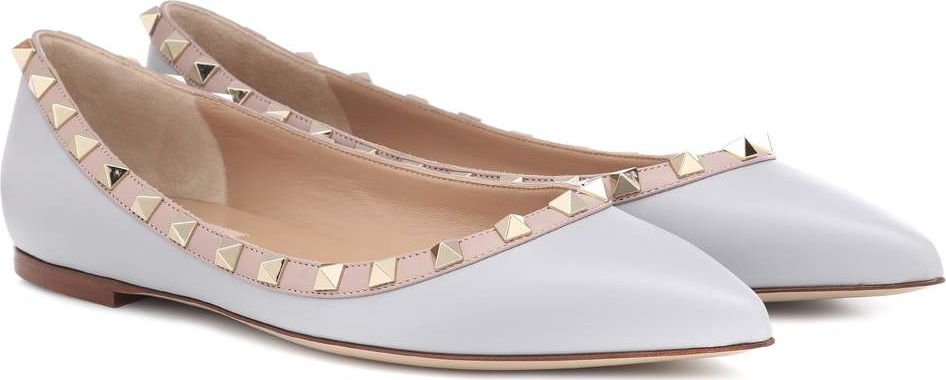 Valentino Valentino Garavani Rockstud leather ballerinas