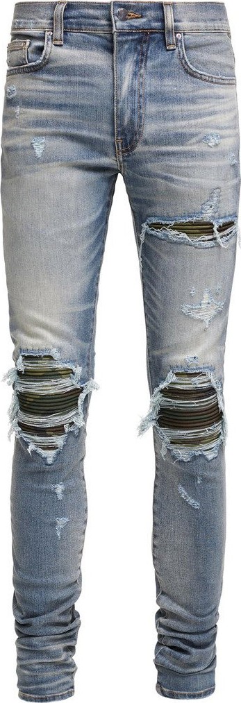 Amiri MX1 Skinny Camo detail jean