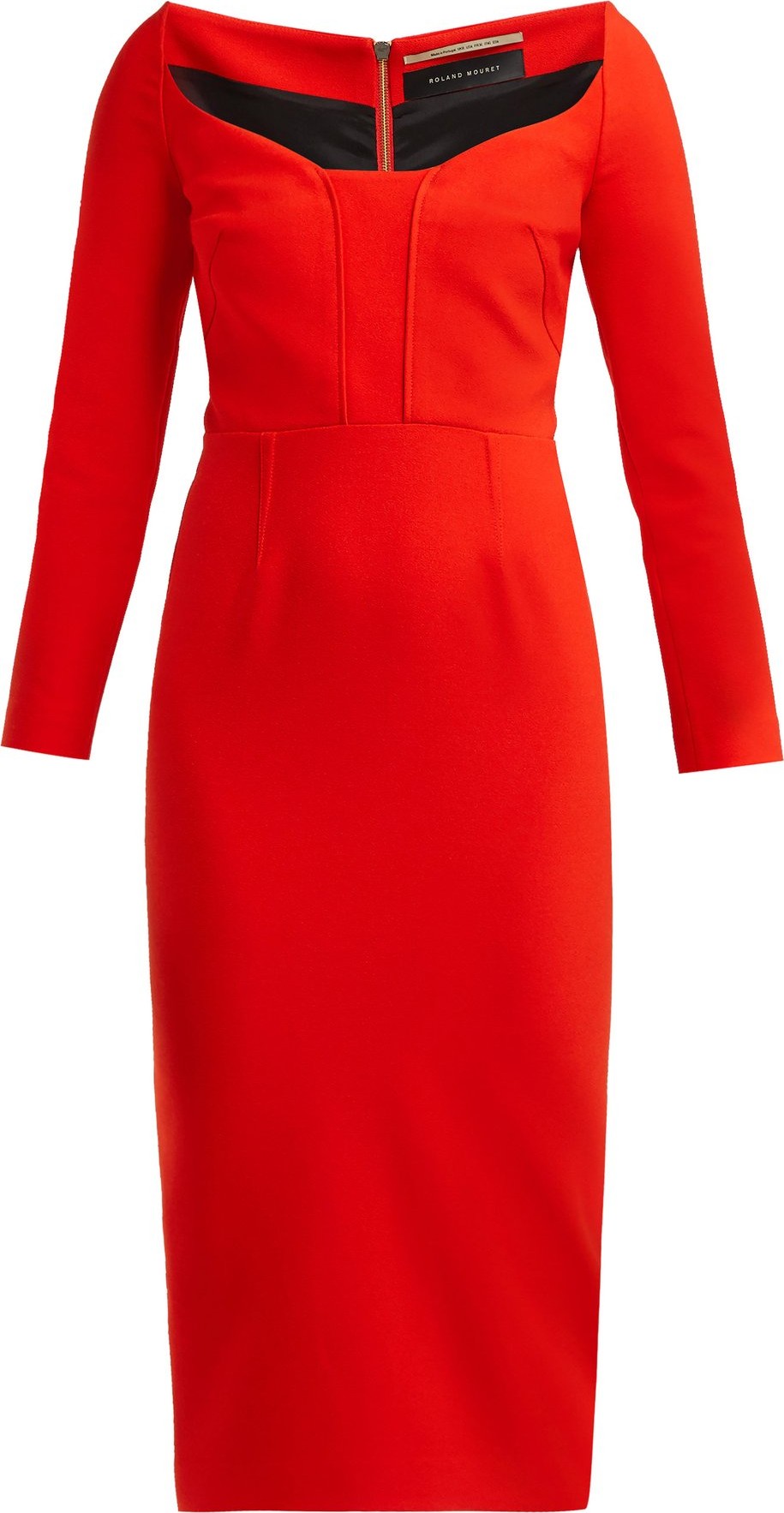 Roland Mouret Ardon sweetheart-neckline cady dress