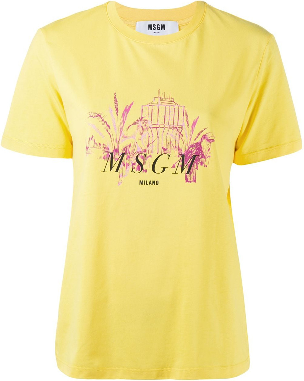 MSGM - Graphic-print cotton T-shirt