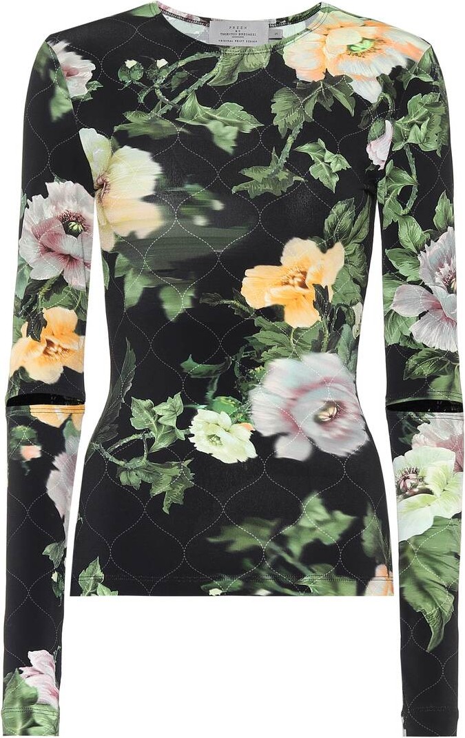 Preen Xandrai floral stretch-crêpe top