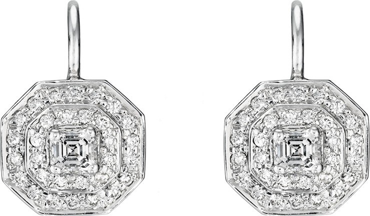 Penny Preville Deco Collection Diamond Octagon Earrings