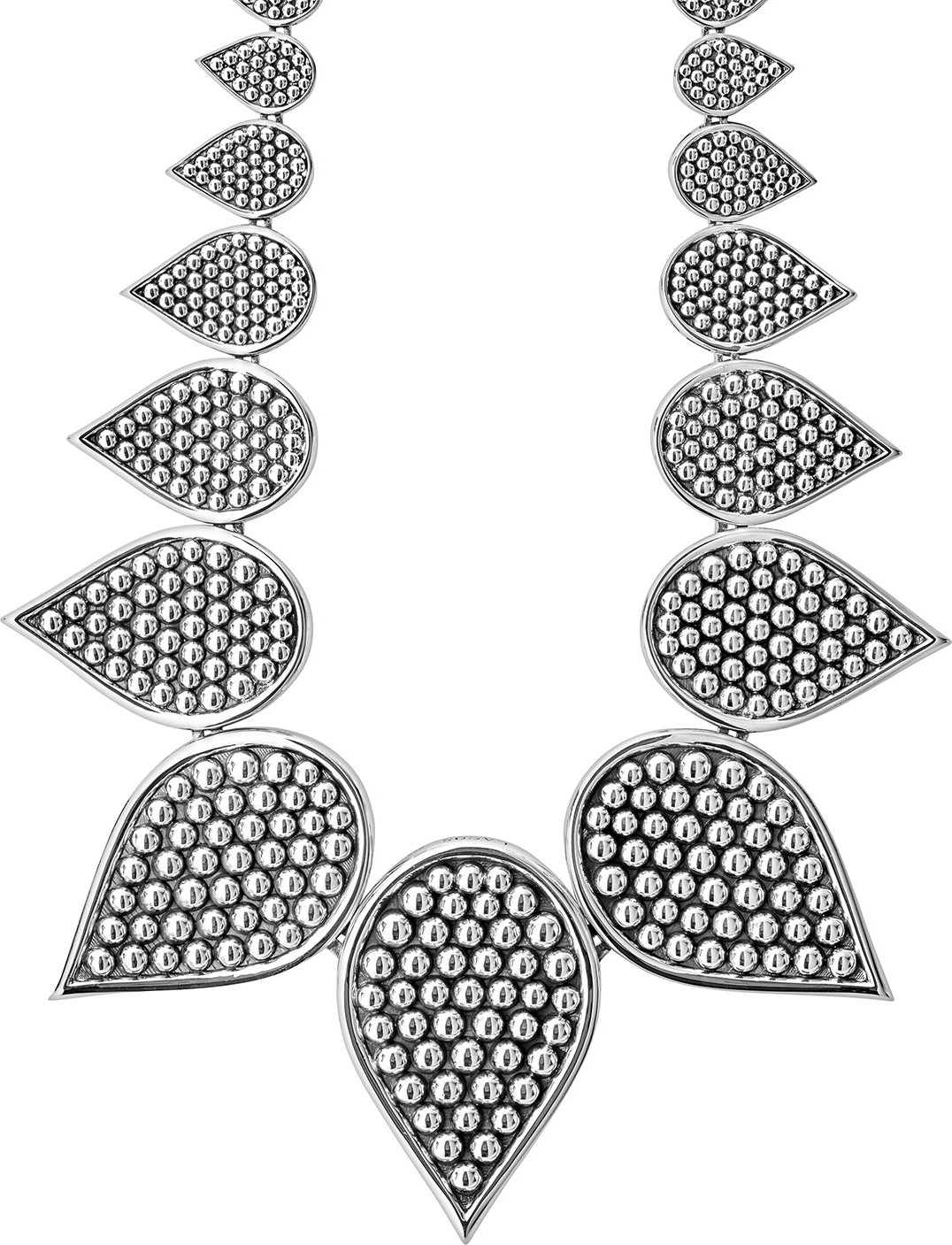 LAGOS Graduated Caviar Teardrop Collar Necklace, 18"
