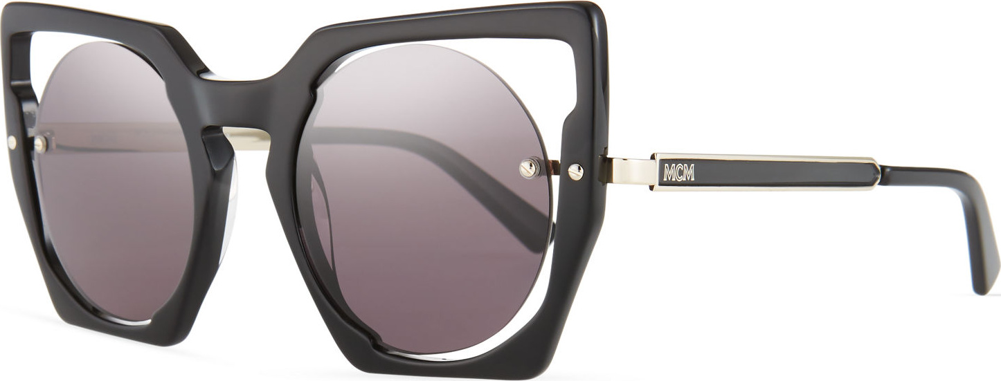MCM Mirrored Cat-Eye Cutout Sunglasses