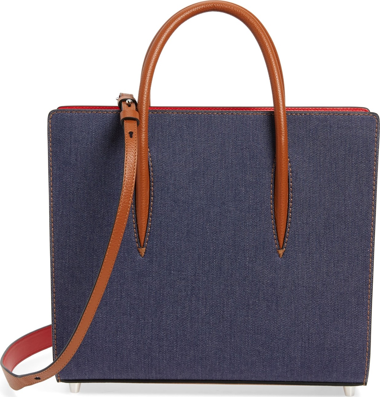 Christian Louboutin Medium Paloma Denim & Leather Tote