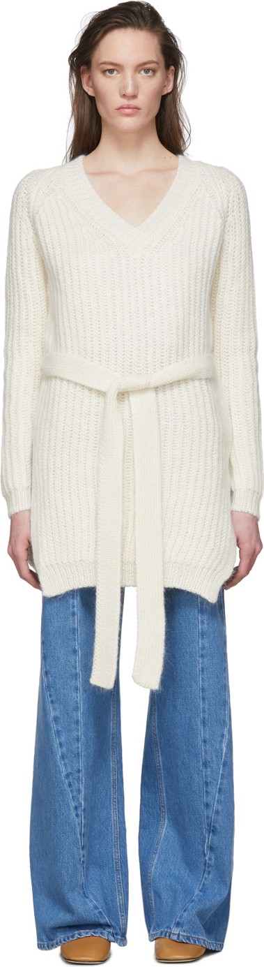 LOEWE Off-White Belted Sweater