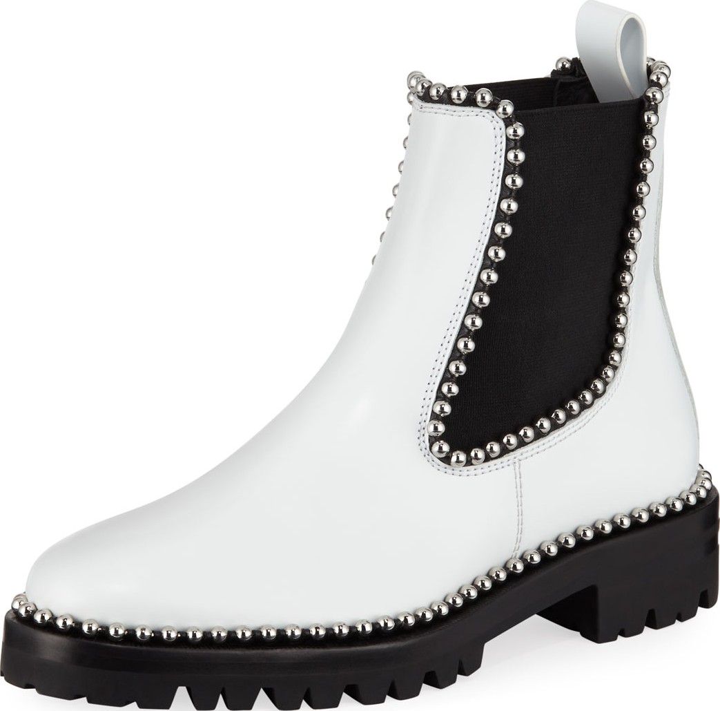 Alexander Wang Spencer Ball-Studded Leather Chelsea Boots