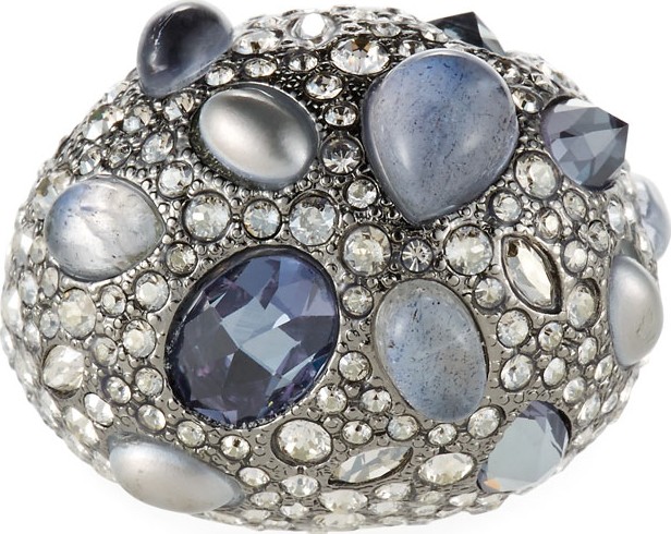 Alexis Bittar Stone Cluster Pave Cocktail Ring, Size 6