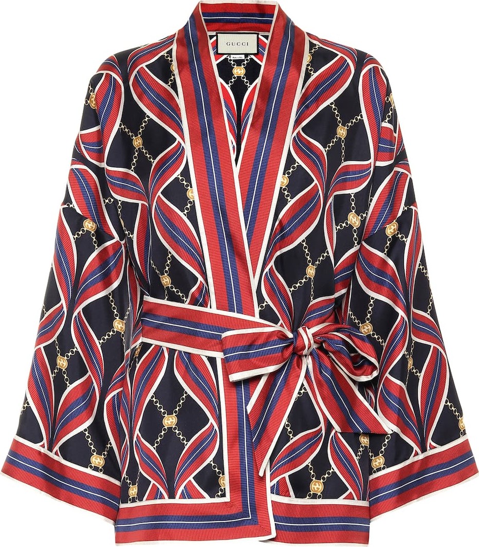 Gucci Printed silk blouse