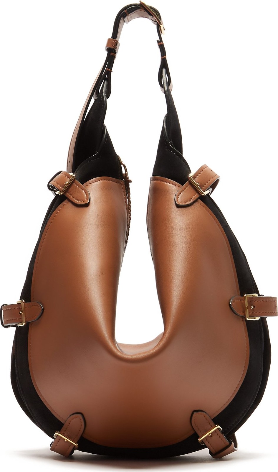 Altuzarra Play large buckled leather and suede bag