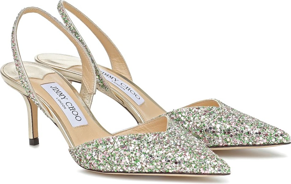 Jimmy Choo Thandi 65 glitter slingback pumps
