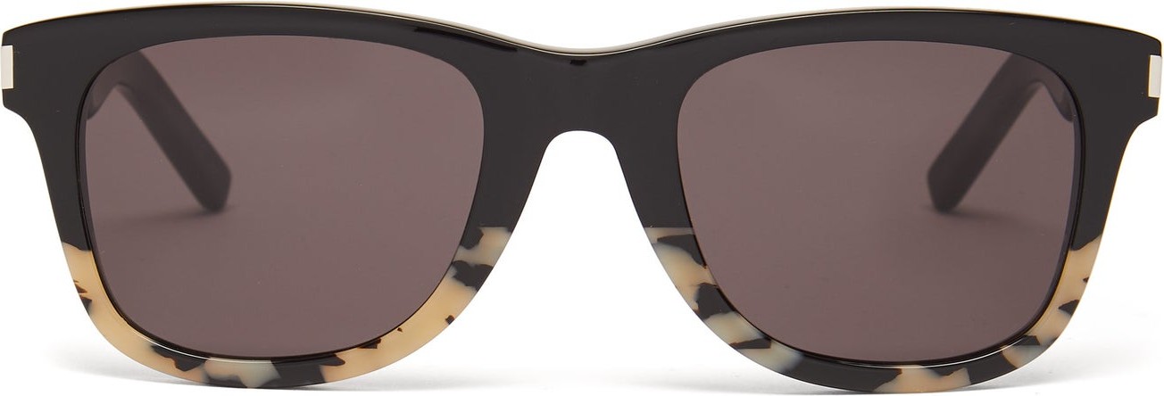Saint Laurent D-frame marbled-acetate sungasses