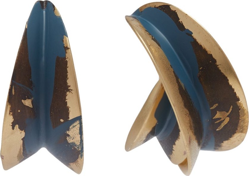 Albus Lumen Painted mismatched hoop earrings