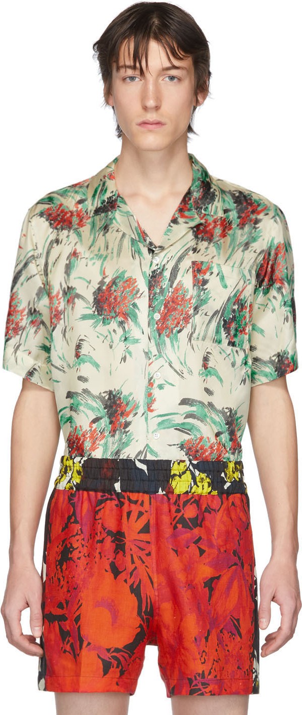 Dries Van Noten Off-White & Multicolor Carlton Shirt