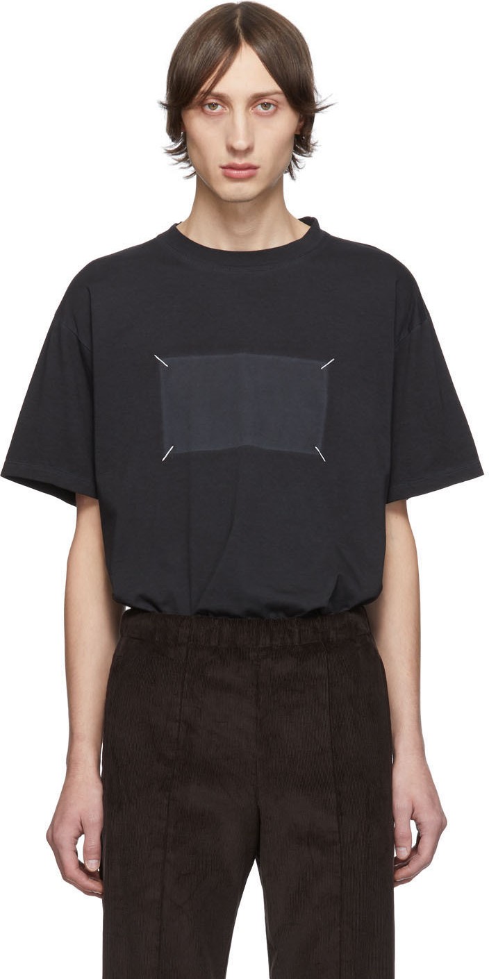Maison Margiela Black Graphic Jersey T-Shirt
