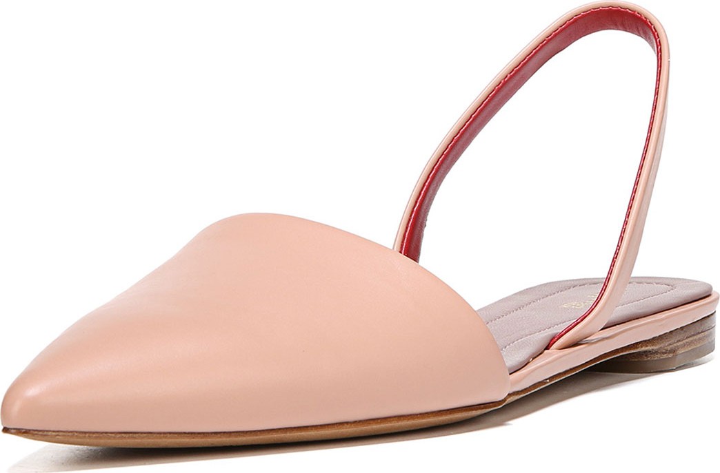 DIANE von FURSTENBERG Koko Slingback Ballet Flats, White