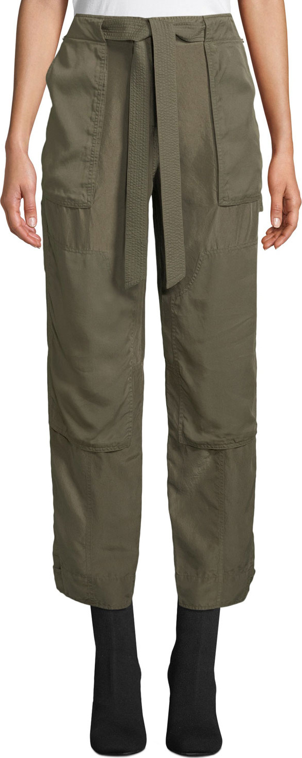 Rag & Bone Henri Belted Silk Cargo Pants