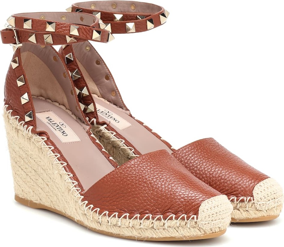 Valentino Valentino Garavani Rockstud leather wedges