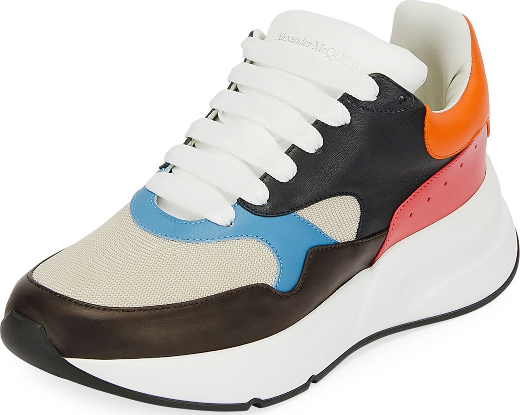 Alexander McQueen Men's Oversized Colorblock Trainer Sneakers