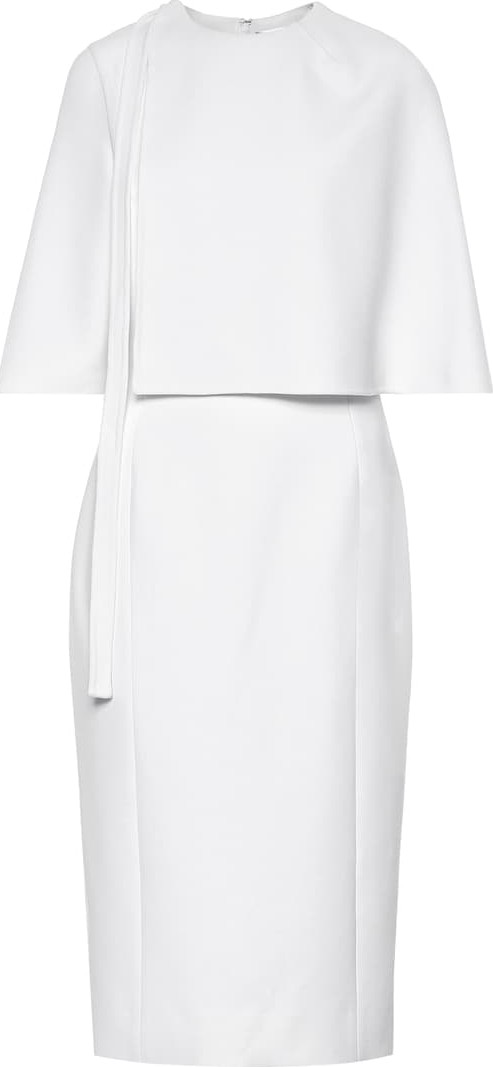 Oscar De La Renta Wool-crêpe midi dress