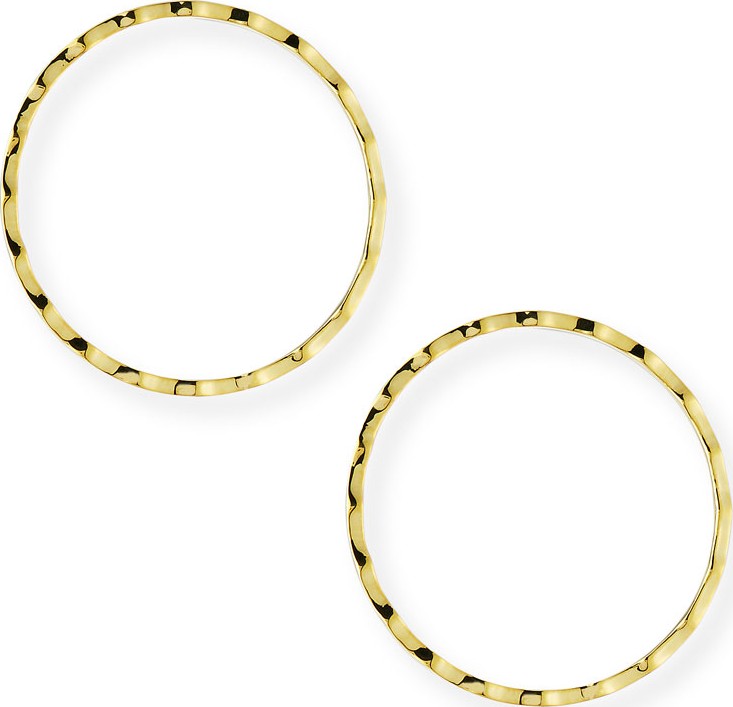Fallon Rippled Cheekbone Hoop Earrings