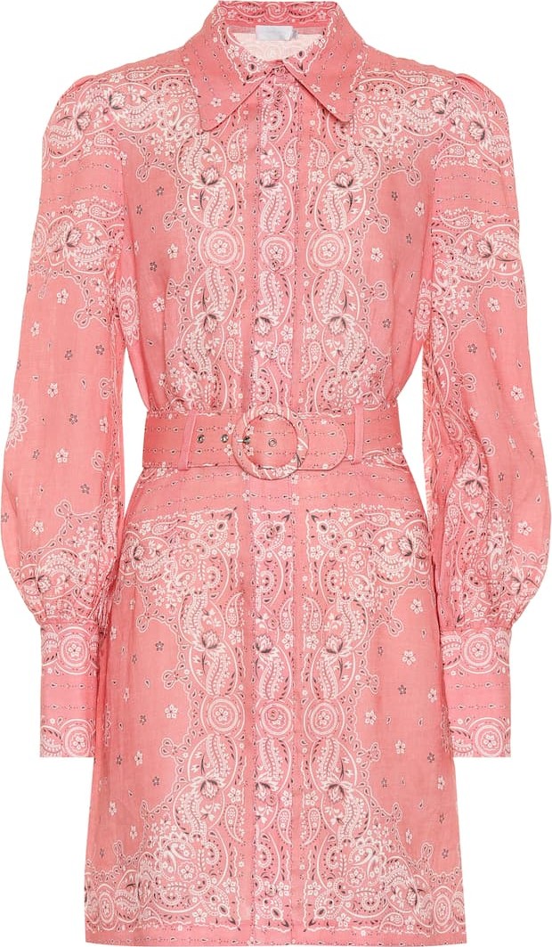 Zimmermann Heathers printed linen minidress