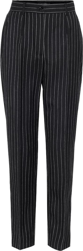 Dolce & Gabbana Pinstripe high-rise wool-blend pants