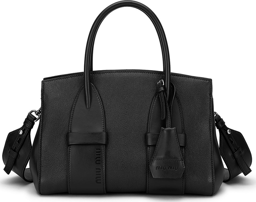 Miu Miu Small Madras Calf Tote Bag